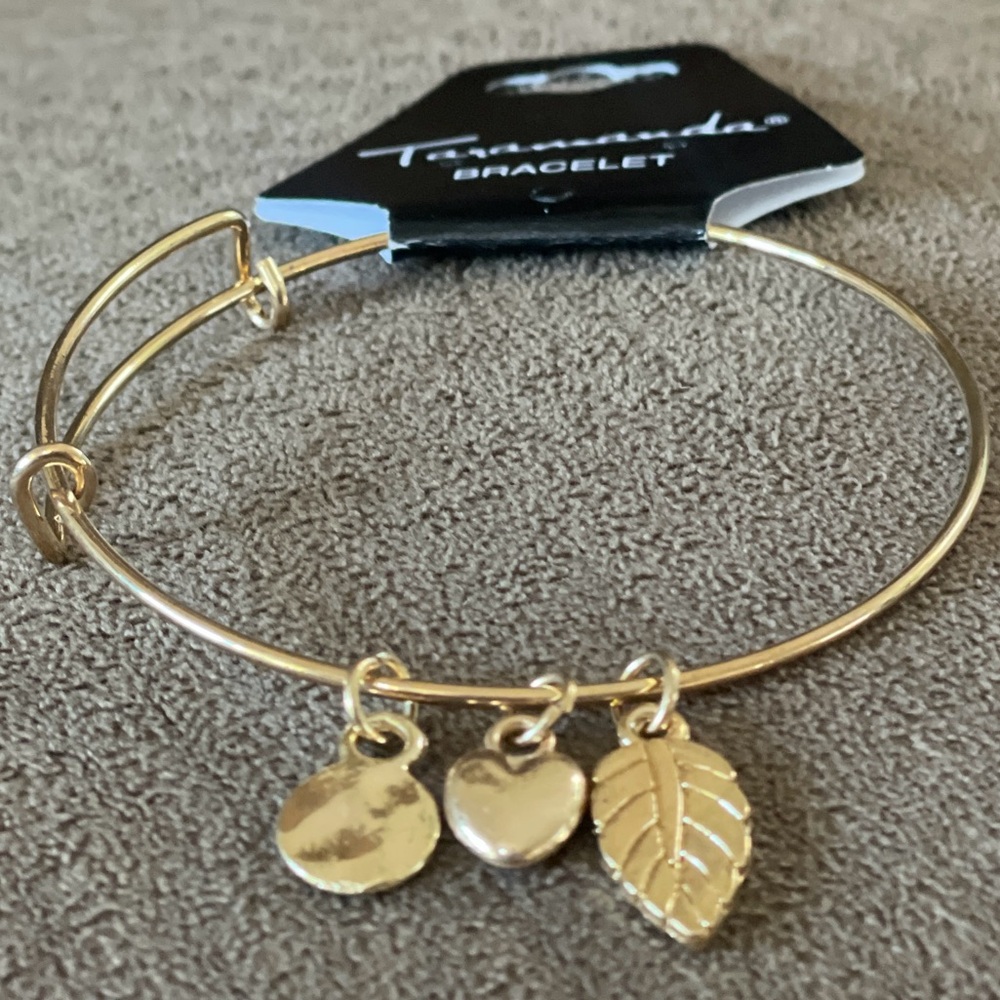 Gold Adjustable Bracelet with Charms— Taramanda - Picture 2 of 6